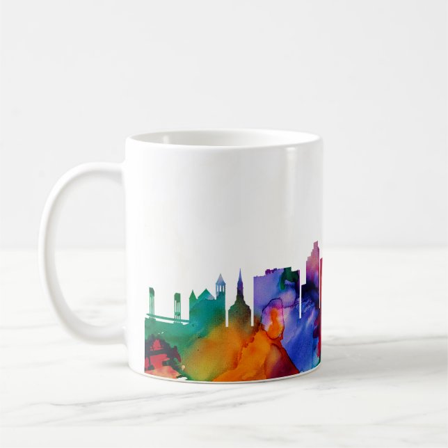 Caneca De Café Bridgeport Skyline (Esquerda)