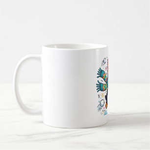 Caneca De Café Briga de Bola de Neve de Pinguim Arte de Inverno