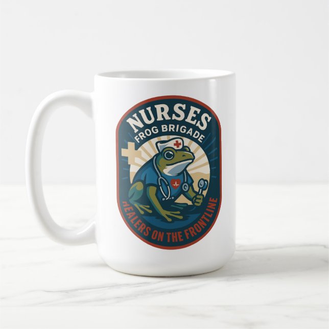 Caneca De Café Brigada de Sapos Enfermeiros – Curadores na Linha  (Esquerda)