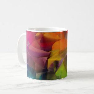 Caneca De Café Bright Colorida Feather Art
