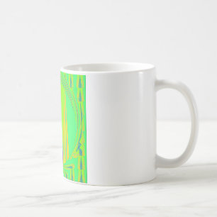 Caneca De Café Bright Edgy Geometry Neon Pattern Art Design