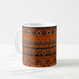 Caneca De Café Bright ethnic striped pattern.