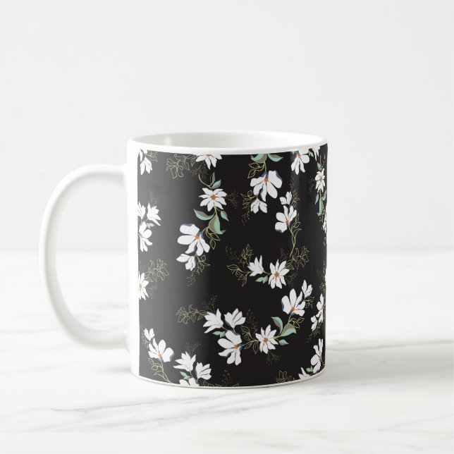 Caneca De Café Bright Magnolia Sem Olhos Padrão (Esquerda)