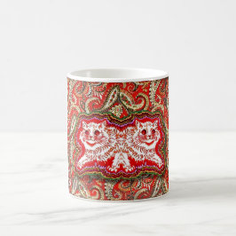 Caneca De Café Bright Red Cats (por Louis Wain)