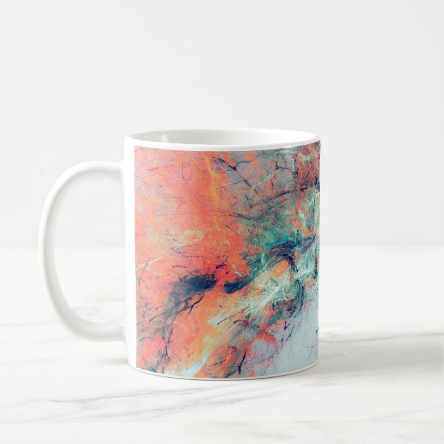 Caneca De Café Bright splashes artísticos. Tendência de pintura d (Esquerda)