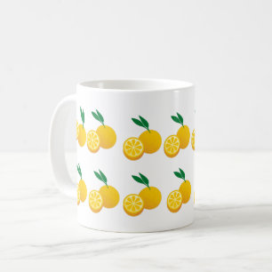 Caneca De Café Bright Yellow Lemon Citrus Art