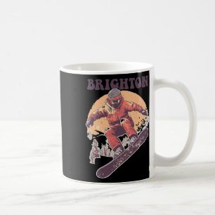Caneca De Café Brighton Utah Retro Snowboard