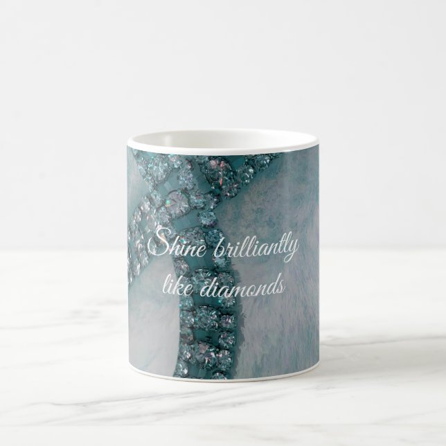 Caneca De Café Brilhante Diamantes Coffee Mug (Centro)
