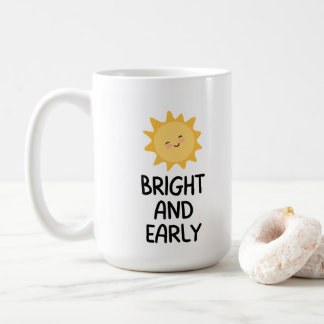 Caneca de café brilhante e precoce 15oz