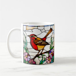 Caneca De Café Brilhante Robin em Vidro Colorido