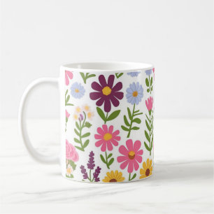 Caneca De Café Brilhe seu dia com lindas perucas de flores