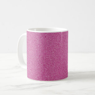 Caneca De Café Brilho Cor-de-Rosa, Minigrama, Fundo da Brilhante