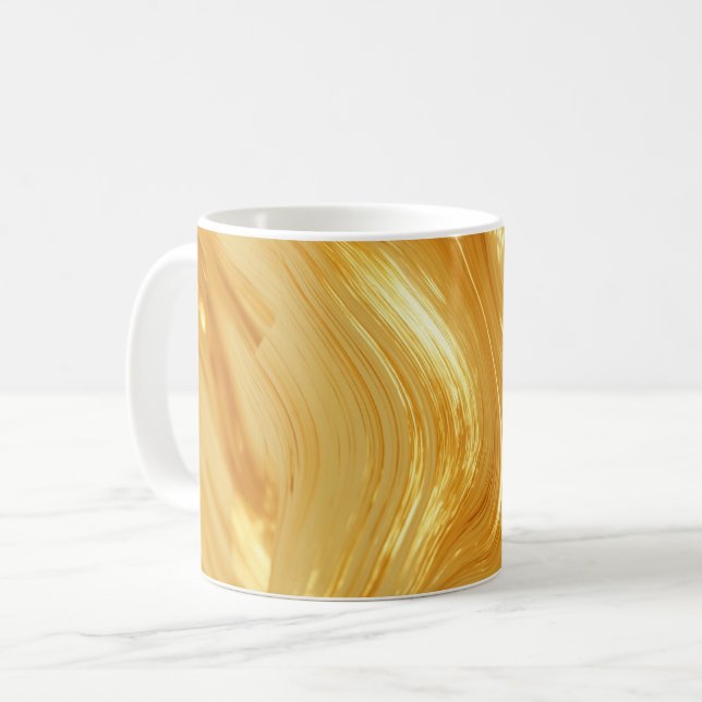Caneca De Café Brilho cor dourada (Frente Esquerda)
