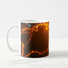 Caneca De Café Brilho Neural: Caminhos Elétricos de Luz