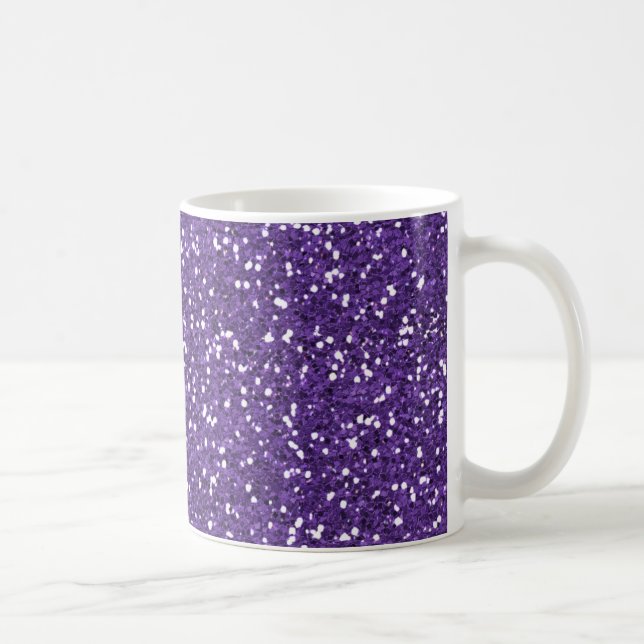Caneca De Café Brilho roxo à moda (Direita)