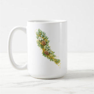 Caneca De Café Brilho Verde Eterno Dourado