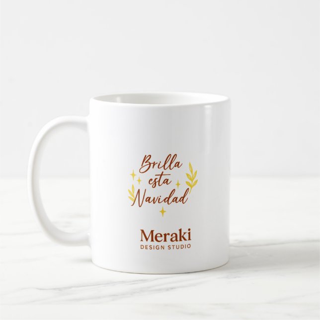 Caneca De Café Brilla Esta Navidad | Christmas Mug Design  (Esquerda)