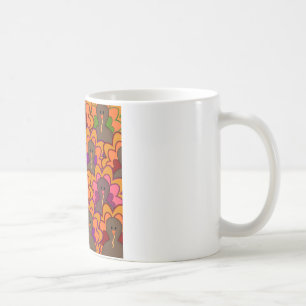 Caneca De Café Brincadeira Colorida, Perus de Ação de Graças