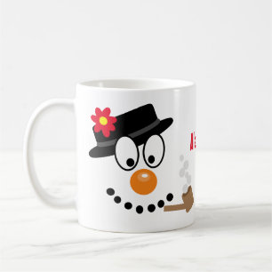 Caneca De Café Brincadeira de Cartoon de Natal Snowman