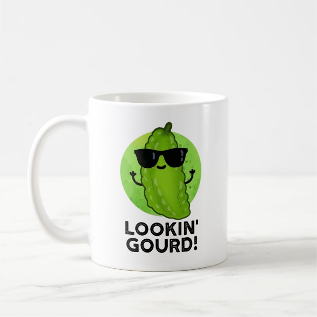Caneca De Café Brincadeira de Legume Engraçado Abobrinha Legal  (Esquerda)
