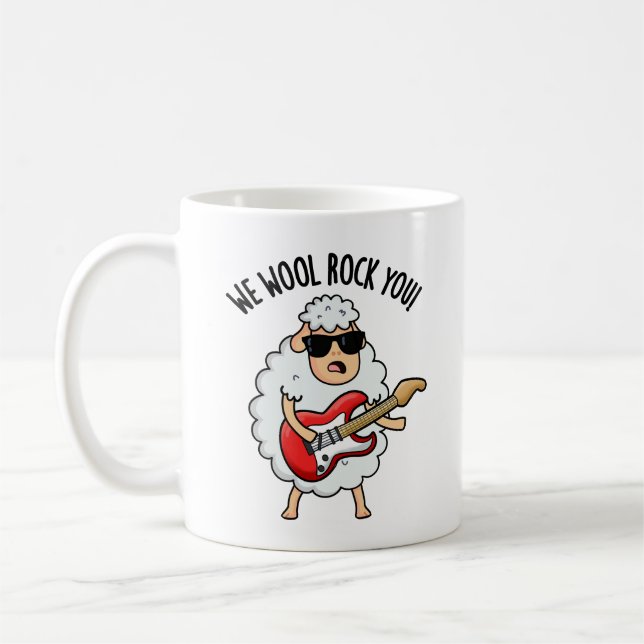 Caneca De Café Brincadeira de Ovelha Engraçada Nós Lã Você Balanç (Esquerda)