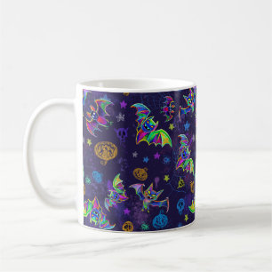 Caneca De Café Brincadeiras coloridas do Dia das Bruxas