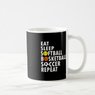 Caneca De Café Brincadeiras Comem Sono Jogador de Basquete Jovens