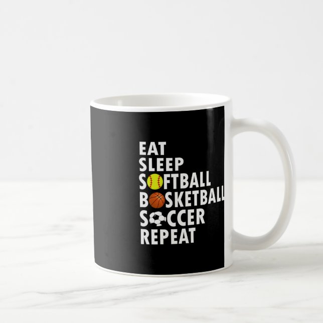 Caneca De Café Brincadeiras Comem Sono Jogador de Basquete Jovens (Direita)