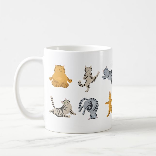 Caneca De Café Brincadeiras de gatos engraçados (Esquerda)