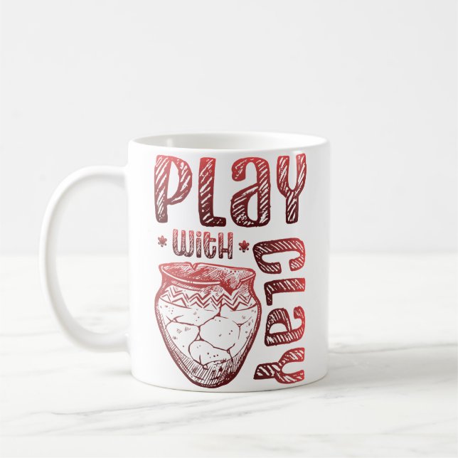 Caneca De Café Brincar Com Cerâmica de Argila (Esquerda)