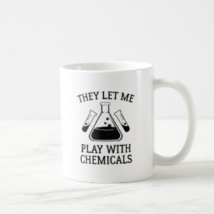 Caneca De Café Brincar Com Produtos Químicos