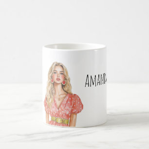 Caneca De Café Brincos de Melancia Feminino Loiro