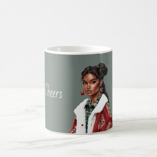 Caneca De Café Brincos de Romã Dama Preta (Centro)