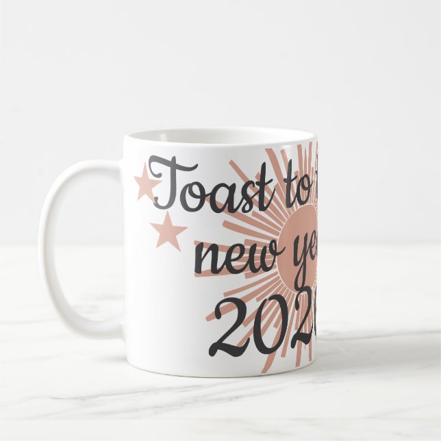 Caneca De Café Brindar ao Ano Novo  (Esquerda)