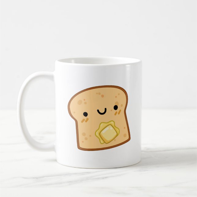 Caneca De Café Brinde de Manteiga de Kawaii (Esquerda)