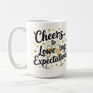 Caneca De Café Brindemos à diminuição das expectativas 