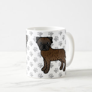 Caneca De Café Brindle Bullmastiff Cute Cartoon Dog
