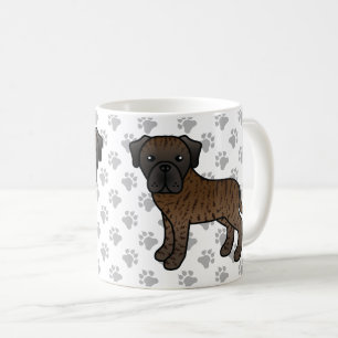 Caneca De Café Brindle English Mastiff Cute Cartoon Dog