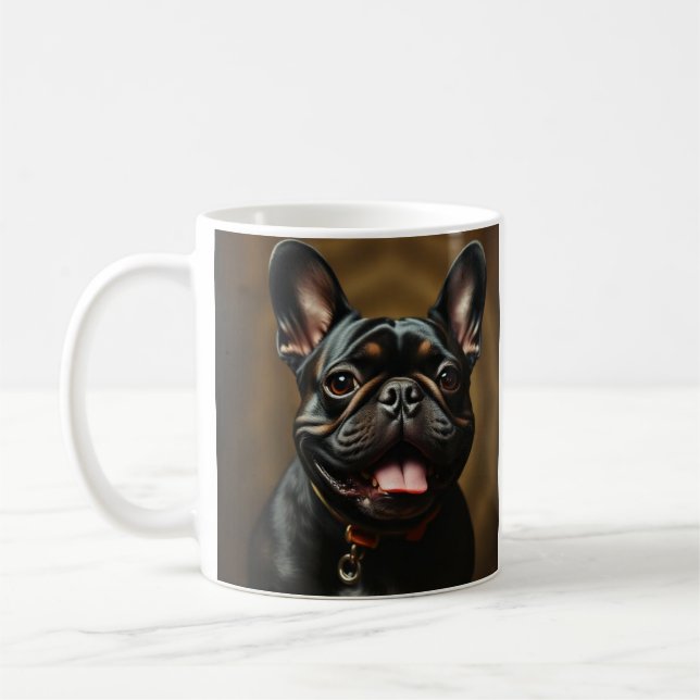 Caneca De Café Brindle Frenchie Bulldog Francês Cachorro Pet  (Esquerda)