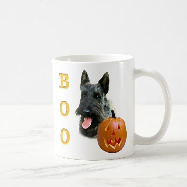 Caneca De Café Brindle Scottish Terrier Boo (Direita)