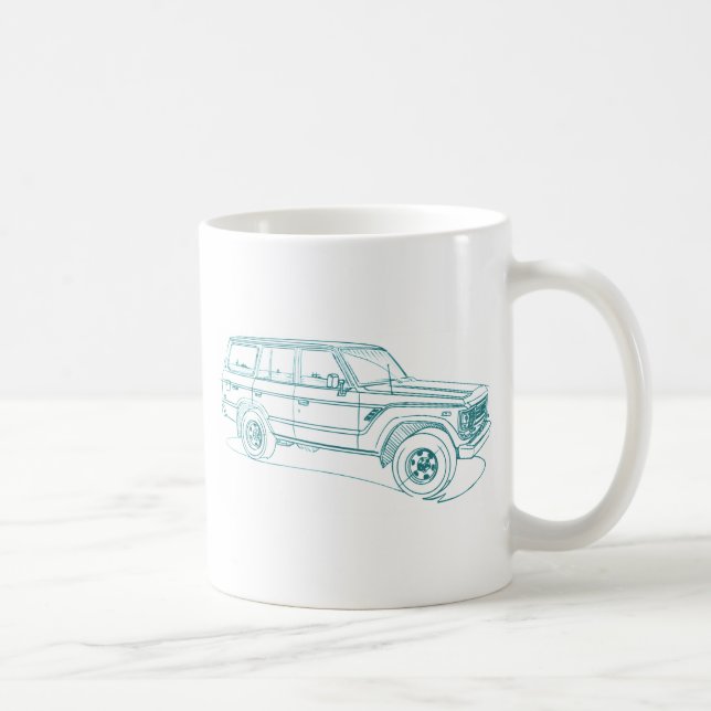 Caneca De Café Brinquedo LandCruiser FJ60 1980-90 (Direita)