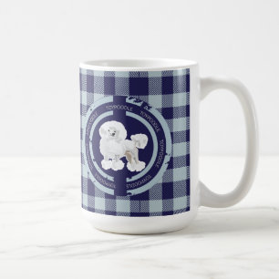 CANECA DE CAFÉ BRINQUEDO PARA CÃES POODLE (AZUL)