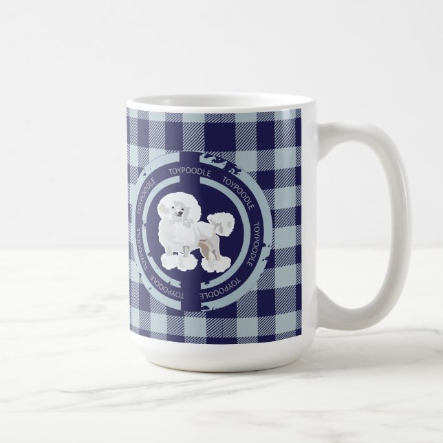 CANECA DE CAFÉ BRINQUEDO PARA CÃES POODLE (AZUL) (Direita)