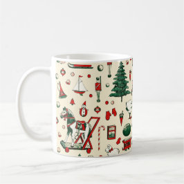Caneca De Café Brinquedos de Natal, Corno de Árvore de Natal