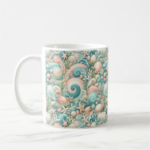 Caneca De Café brisa do oceano Whimsical: espirais no mar de Past