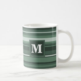 Caneca De Café Brisas verdes de sábio monograma