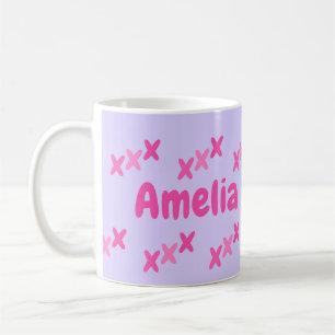 Caneca De Café Brisos Rosa Lilac Personalizados