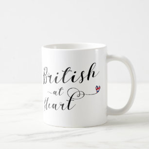 Caneca De Café British At Heart, Reino Unido, Grã-Bretanha Excele