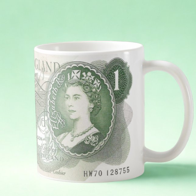 Caneca De Café British Bank Note Mug - 1970 One Pound Note on Mug (Criador carregado)