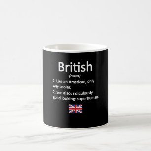 Caneca De Café British Roots Excelente Grã-Bretanha Bandeira Patr